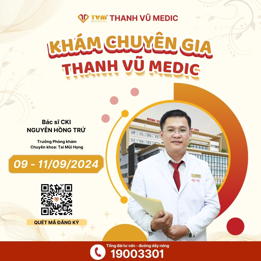 Lịch khám Phòng khám chuyên gia BVĐK Thanh Vũ Medic Bạc Liêu (09/09 - 14/09/2024)