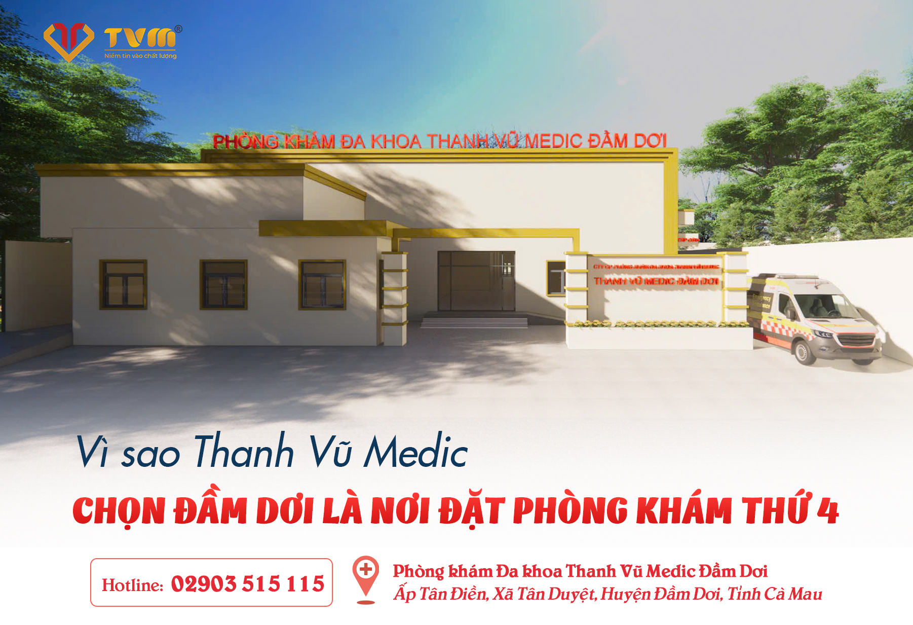 Vì sao Thanh Vũ Medic chọn Đầm Dơi là nơi đặt phòng khám thứ 4?