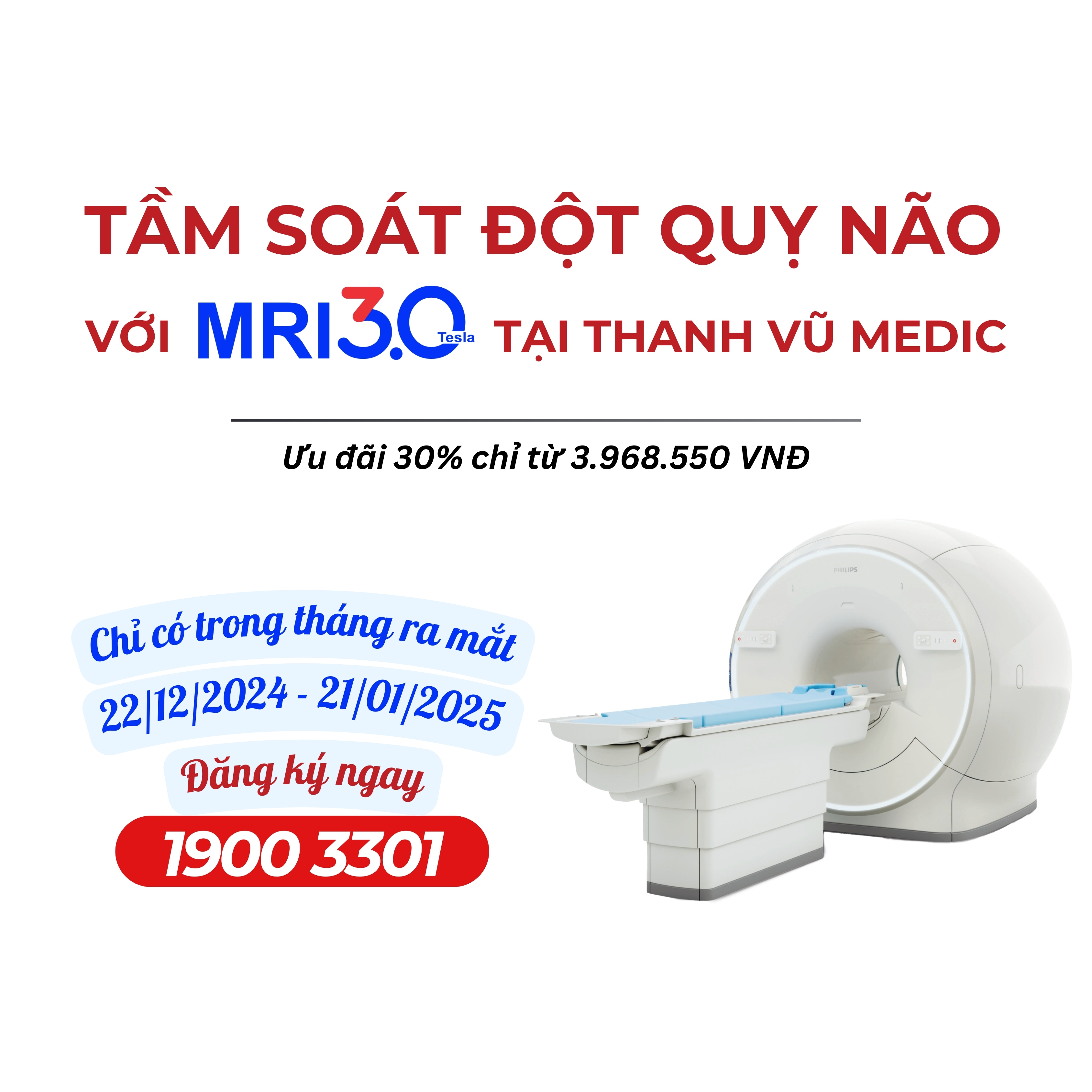 Tầm soát Đột quỵ não với MRI 3.0 Tesla tại Thanh Vũ Medic