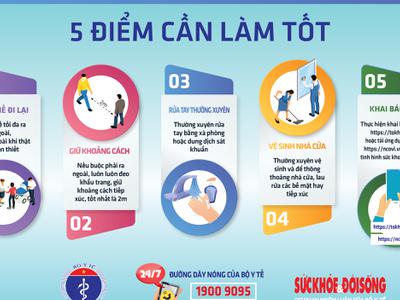 5 việc cần làm tốt để phòng chống dịch Covid-19