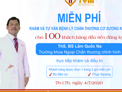 Chương trình khám tư vấn các bệnh lý chấn thương cơ xương khớp do Ths. Bs Lâm Quốc Na – Trưởng khoa Ngoại Chấn thương Chỉnh hình trực tiếp khám và điều trị.